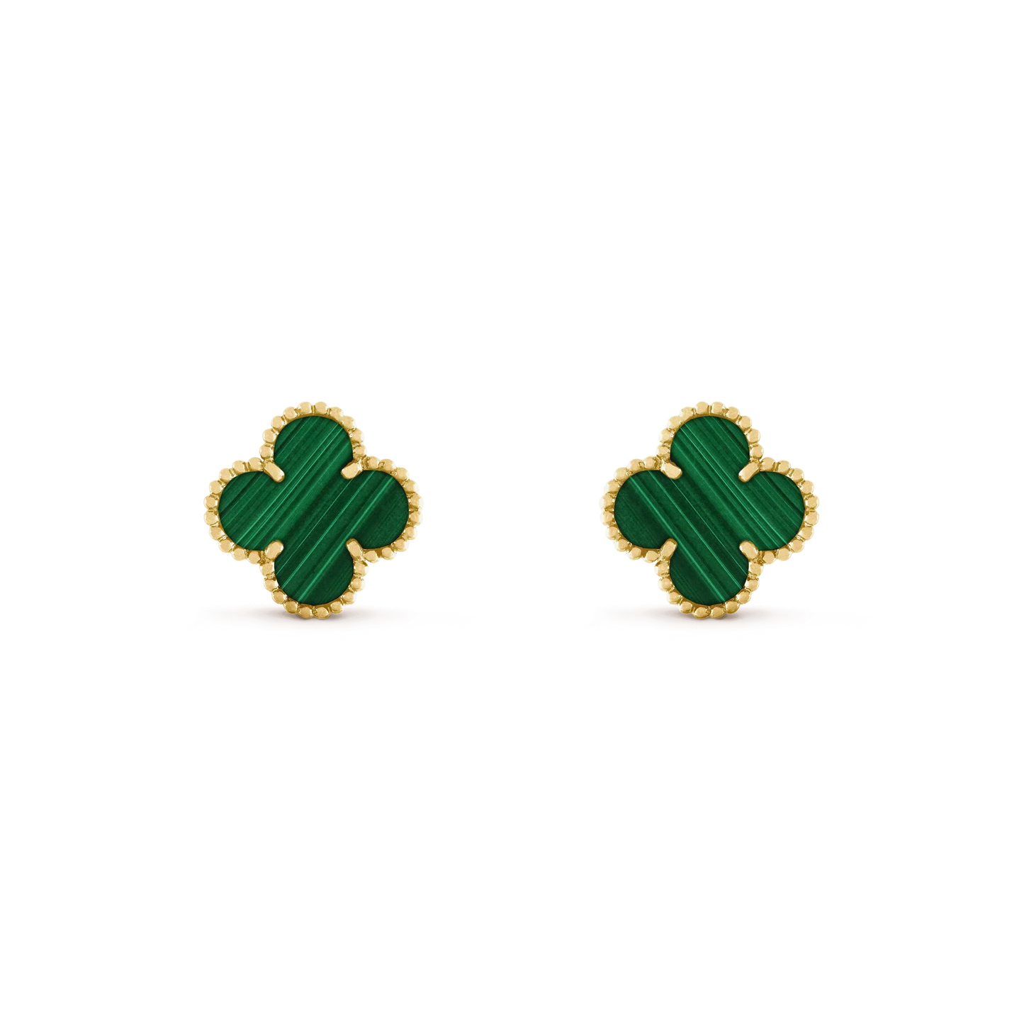 [Love Lucky]CLOVER MEDIUM 1 MOTIFS MALACHIT OHRRINGE