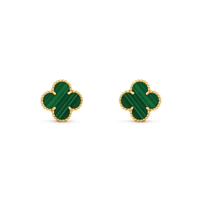 [Love Lucky]CLOVER MEDIUM 1 MOTIFS MALACHIT OHRRINGE