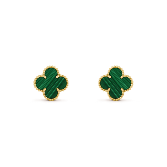 [Love Lucky]CLOVER MEDIUM 1 MOTIFS MALACHIT OHRRINGE