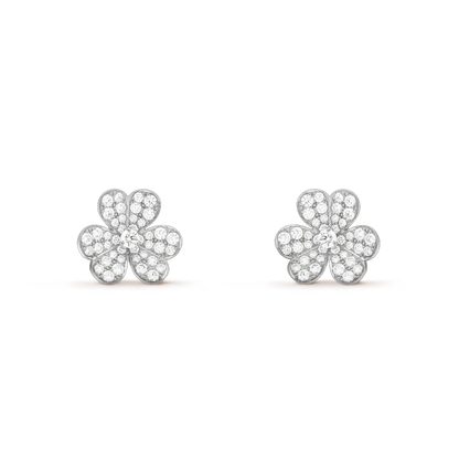 [Love Lucky]CLOVER COMOS DIAMANT OHRRINGE SILBER