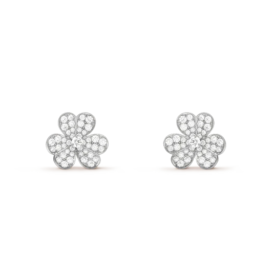 [Love Lucky]CLOVER COMOS DIAMANT OHRRINGE SILBER