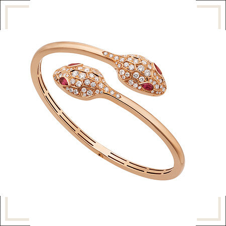 [Love Lucky]SERPENTI ARMBAND ROTGOLD DIAMANT DOPPELSCHLANGE