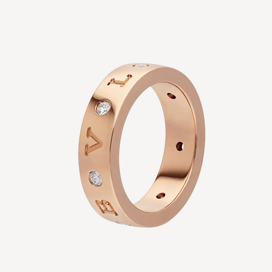 [Love Lucky]ZERO 1 ESSENTIAL ROSA GOLD BAND MIT DIAMANTEN RING