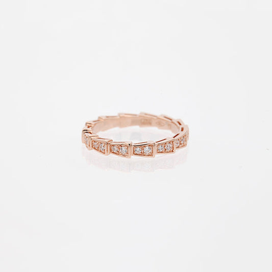 [Love Lucky] SERPENTI RING ROTGOLD DIAMANT GEPAART 3MM