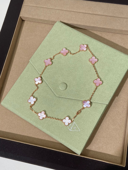 [Love Lucky]CLOVER 10 Motive Onyx Halskette