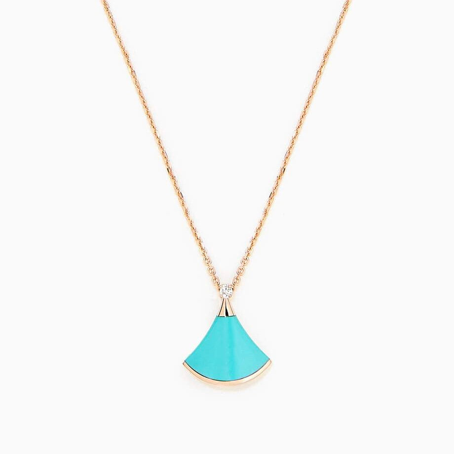 [Love Lucky]DREAM NECKLACE TURQUOISE PINK GOLD