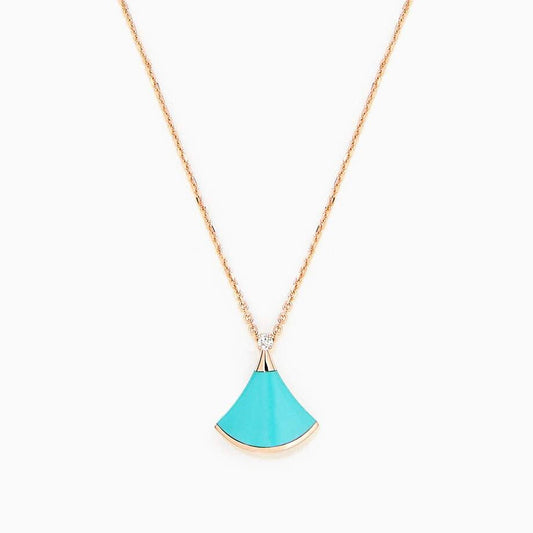 [Love Lucky]DREAM NECKLACE TURQUOISE PINK GOLD