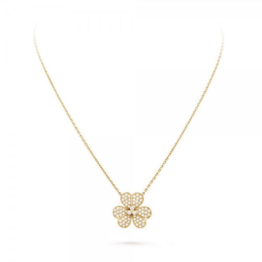 [Love Lucky]Blumen-Diamant-Halskette