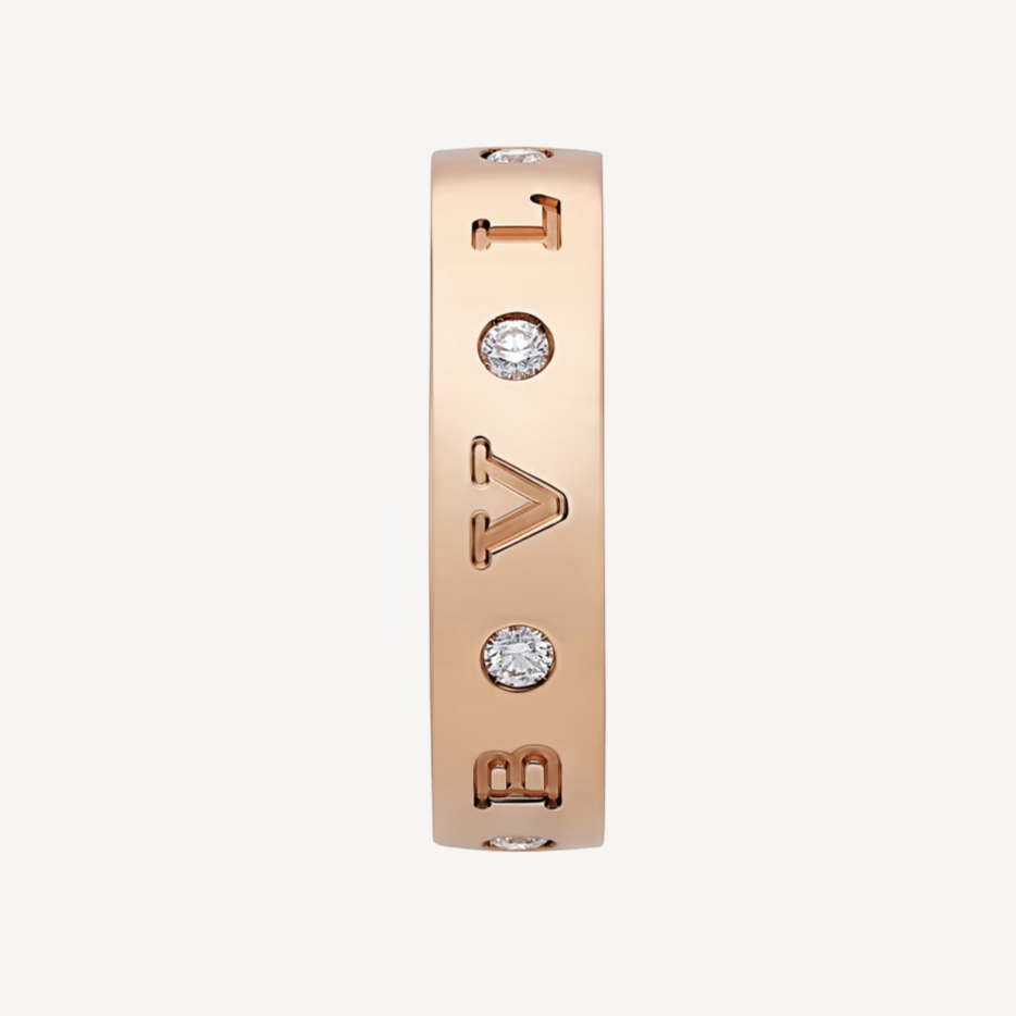 [Love Lucky]ZERO 1 ESSENTIAL ROSA GOLD BAND MIT DIAMANTEN RING