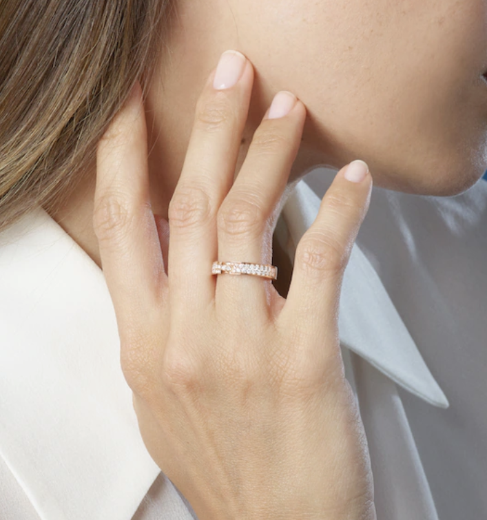 [Love Lucky] ALLIANCE LIENS VIDENCE DIAMANTRING MIT 4 MM