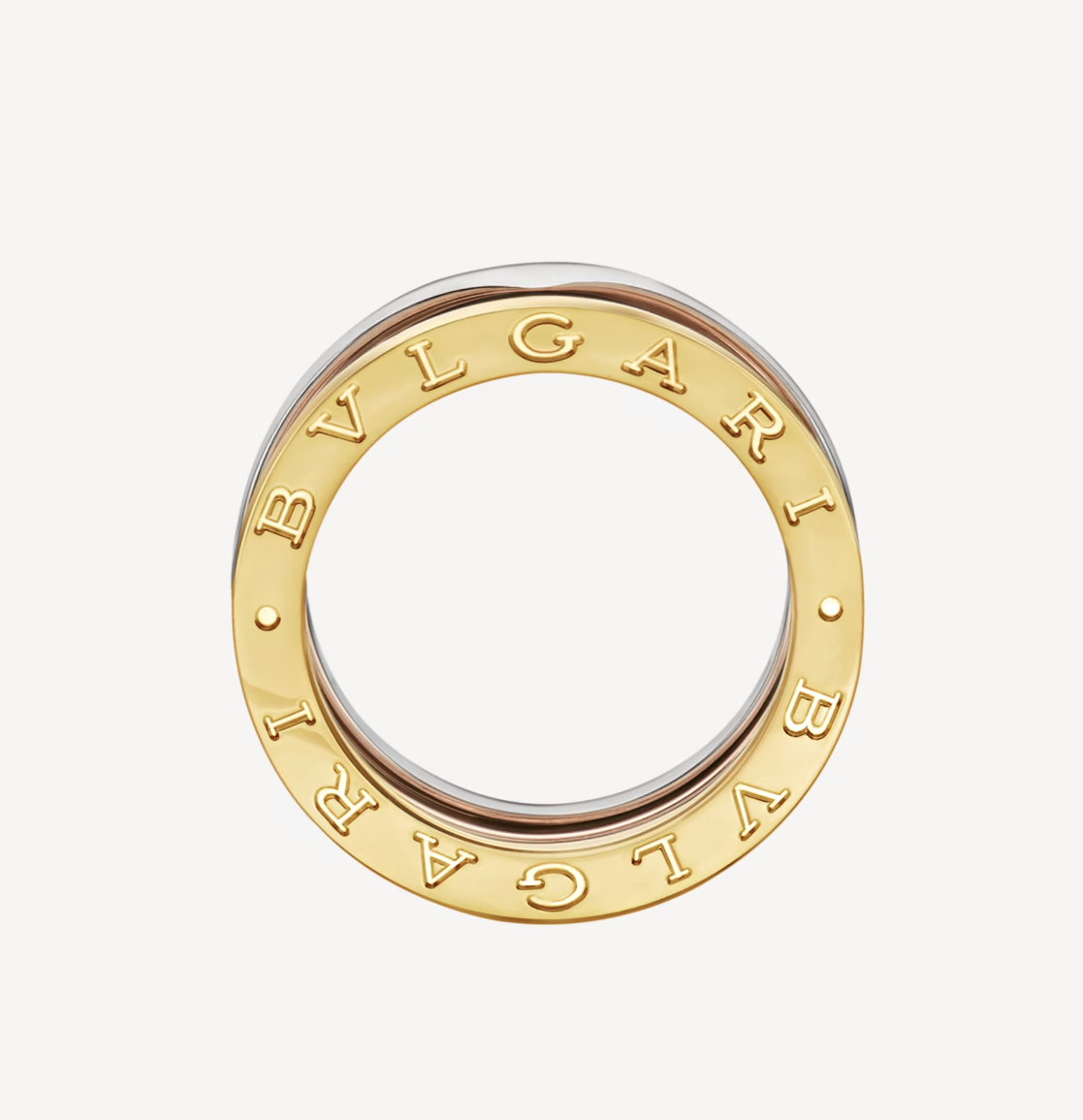 [Love Lucky]ZERO 1 DREI-BAND-RING IN ROSA, WEISS UND GELB
