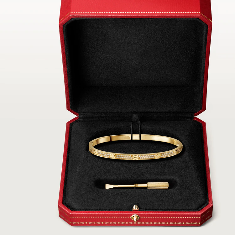 [Love Lucky] Liebesarmband 3,65 mm mit Diamanten besetzt