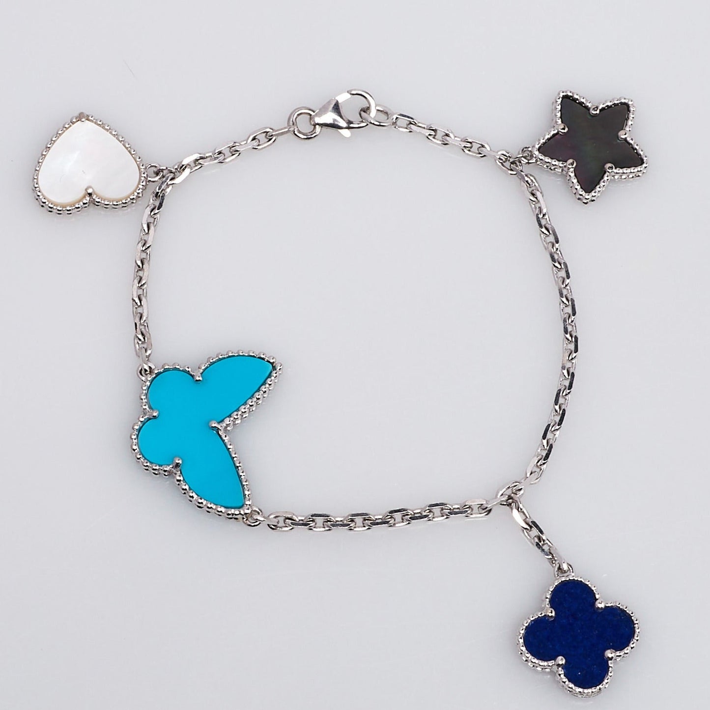 [Love Lucky]LUCKY SPRING SILBERARMBAND 4 MOTIV