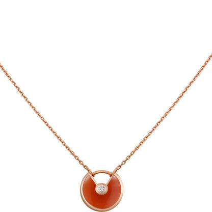 [Love Lucky]AMULETT GOLD KARNEOL ONYX HALSKETTE
