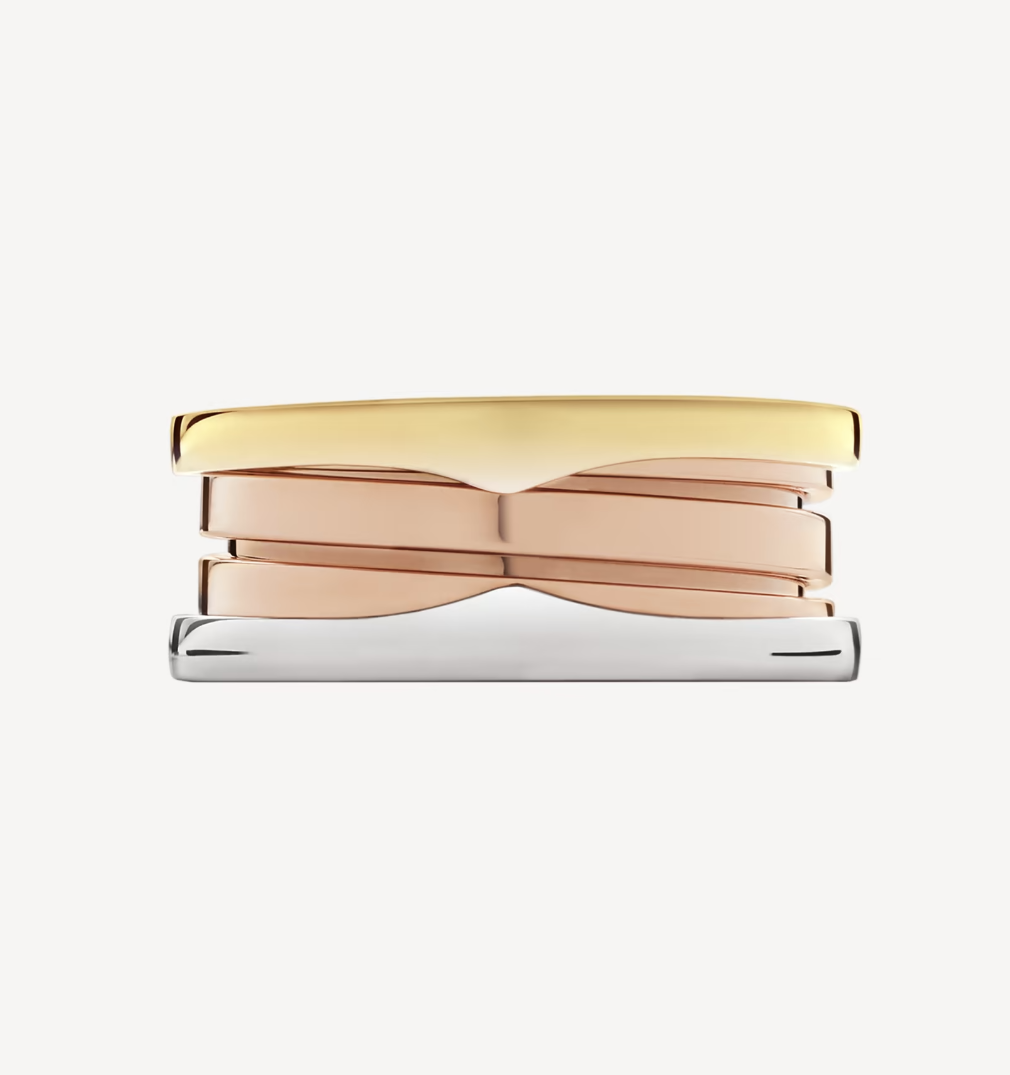 [Love Lucky]ZERO 1 DREI-BAND-RING IN ROSA, WEISS UND GELB