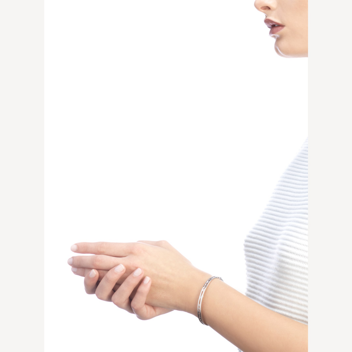 [Love Lucky] ZERO 1 SPIRAL LOGO SILBERARMBAND