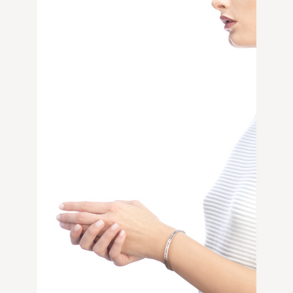 [Love Lucky] ZERO 1 SPIRAL LOGO SILBERARMBAND
