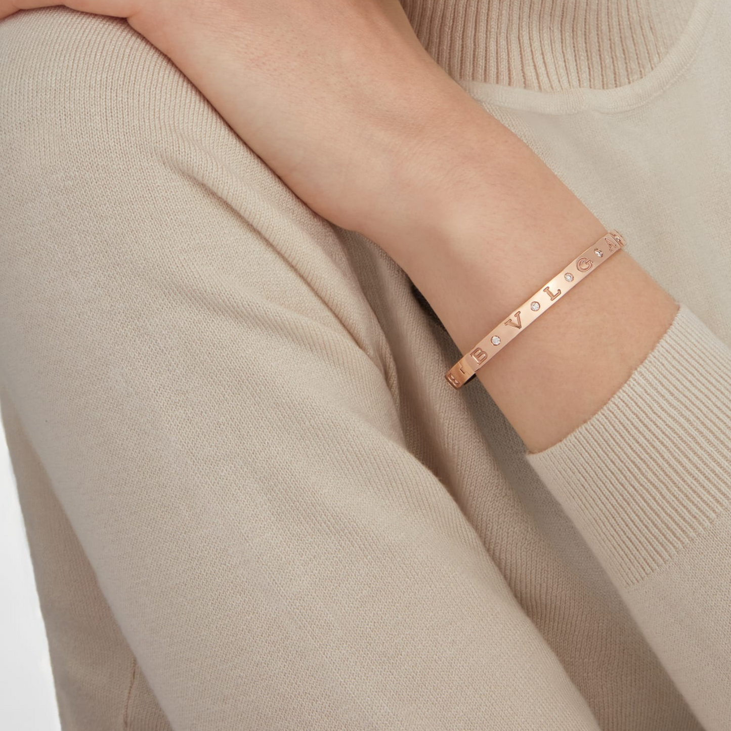 [Love Lucky]ZERO 1 ROSA GOLD 12 DIAMANTEN ARMBAND