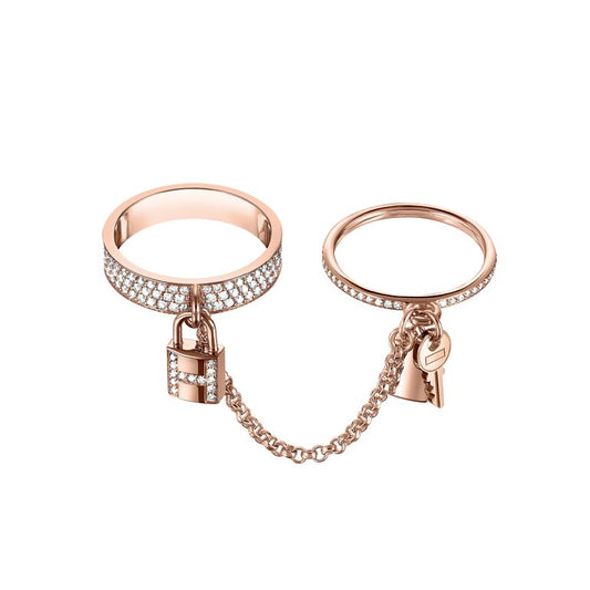 [Love Lucky]HM KELLY CLOCHETTE DOPPELRING MIT DIAMANTEN