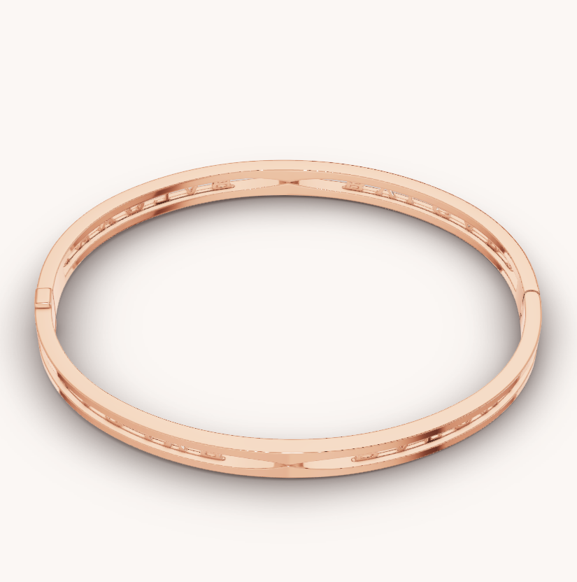 [Love Lucky]ZERO 1 SPIRAL LOGO ROSA GOLD ARMBAND