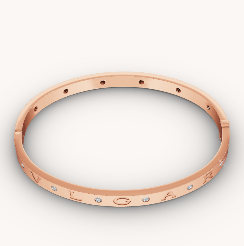 [Love Lucky]ZERO 1 ROSA GOLD 12 DIAMANTEN ARMBAND