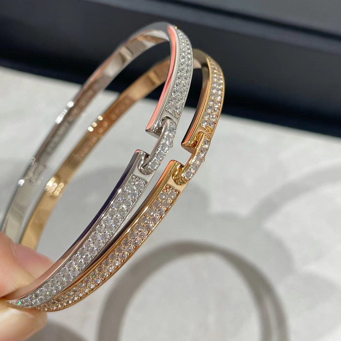 [Love Lucky]LIENS VIDENCE DIAMOND PAVED BRACELET