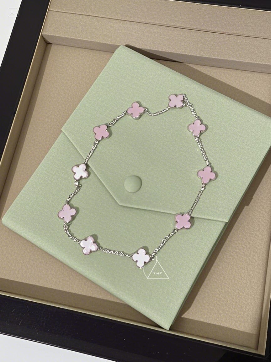 [Love Lucky]CLOVER 10 Motive Onyx Halskette