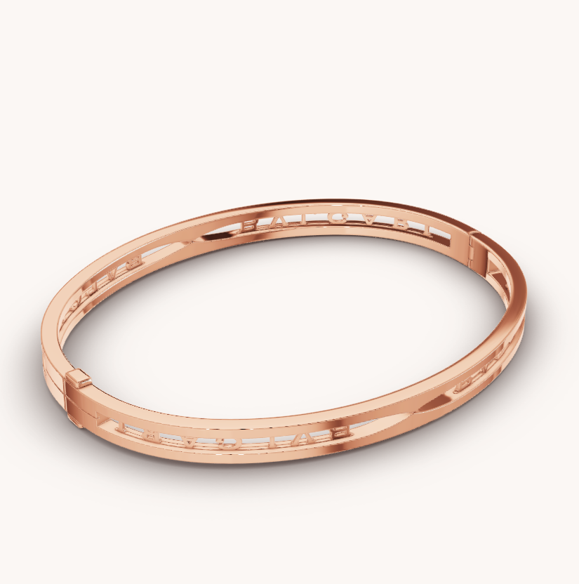 [Love Lucky]ZERO 1 SPIRAL LOGO ROSA GOLD ARMBAND