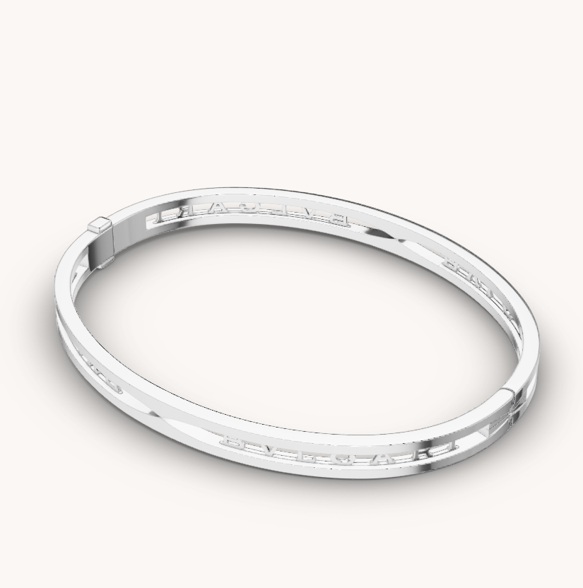 [Love Lucky] ZERO 1 SPIRAL LOGO SILBERARMBAND