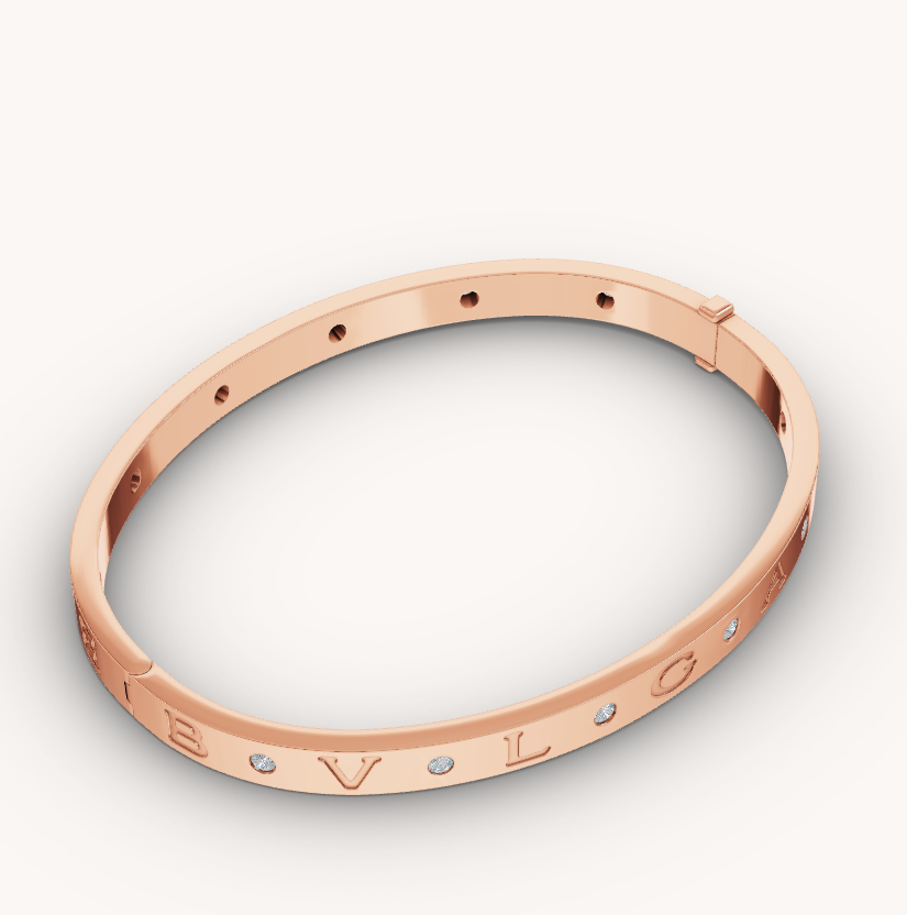 [Love Lucky]ZERO 1 ROSA GOLD 12 DIAMANTEN ARMBAND