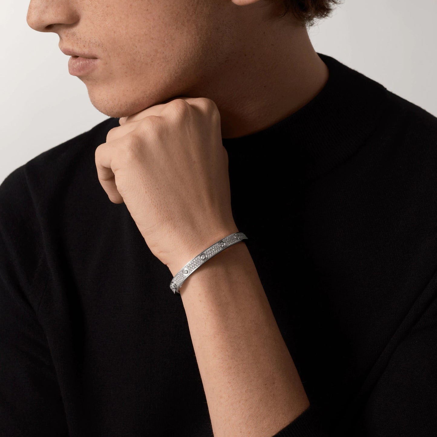 [Love Lucky]LOVE BRACELET 6.1MM DIAMOND-PAVED 10 BIG DIAMONDS
