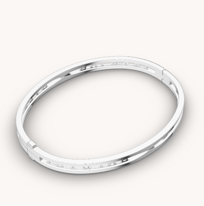 [Love Lucky] ZERO 1 SPIRAL LOGO SILBERARMBAND