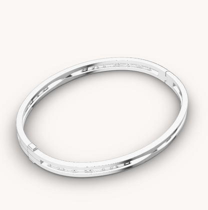 [Love Lucky] ZERO 1 SPIRAL LOGO SILBERARMBAND