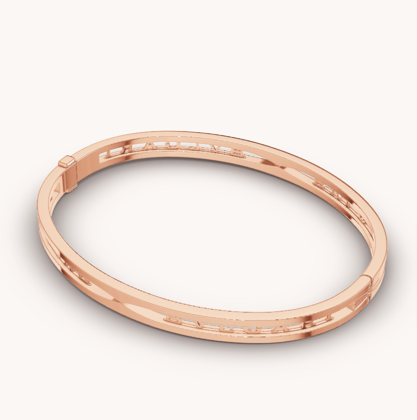 [Love Lucky]ZERO 1 SPIRAL LOGO ROSA GOLD ARMBAND