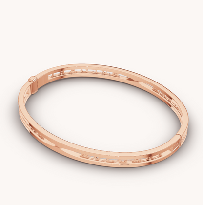 [Love Lucky]ZERO 1 SPIRAL LOGO ROSA GOLD ARMBAND