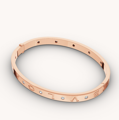[Love Lucky]ZERO 1 ROSA GOLD 12 DIAMANTEN ARMBAND