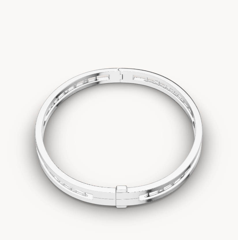 [Love Lucky] ZERO 1 SPIRAL LOGO SILBERARMBAND