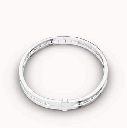 [Love Lucky] ZERO 1 SPIRAL LOGO SILBERARMBAND
