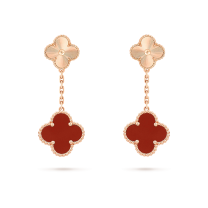 [Love Lucky]CLOVER 2 MOTIV LASER KARNEOL OHRRINGE