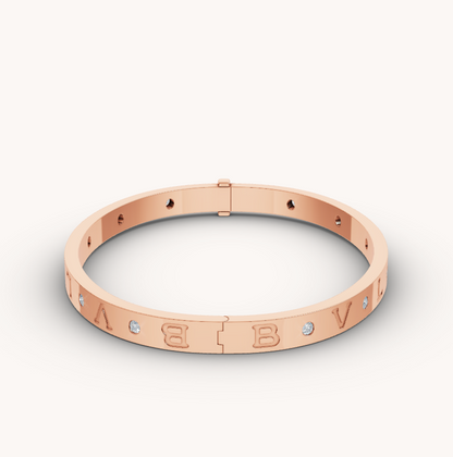 [Love Lucky]ZERO 1 ROSA GOLD 12 DIAMANTEN ARMBAND