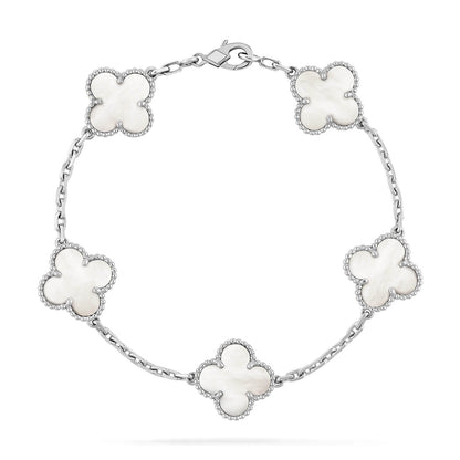 [Love Lucky]CLOVER SILBER MOP 5 MOTIV ARMBAND 