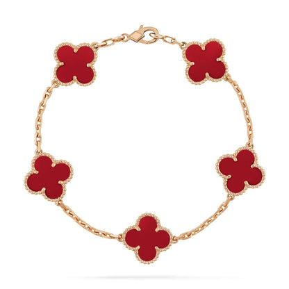 [Love Lucky]CLOVER 5 MOTIVE ROTER ACHAT ARMBAND 