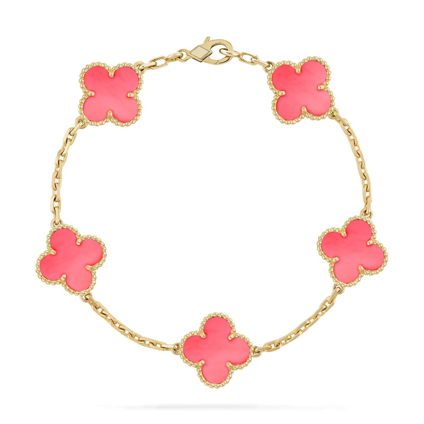 [Love Lucky]CLOVER 5 ROSA MOP ARMBAND