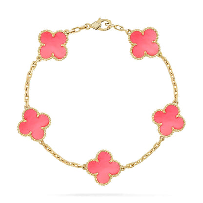 [Love Lucky]CLOVER 5 ROSA MOP ARMBAND