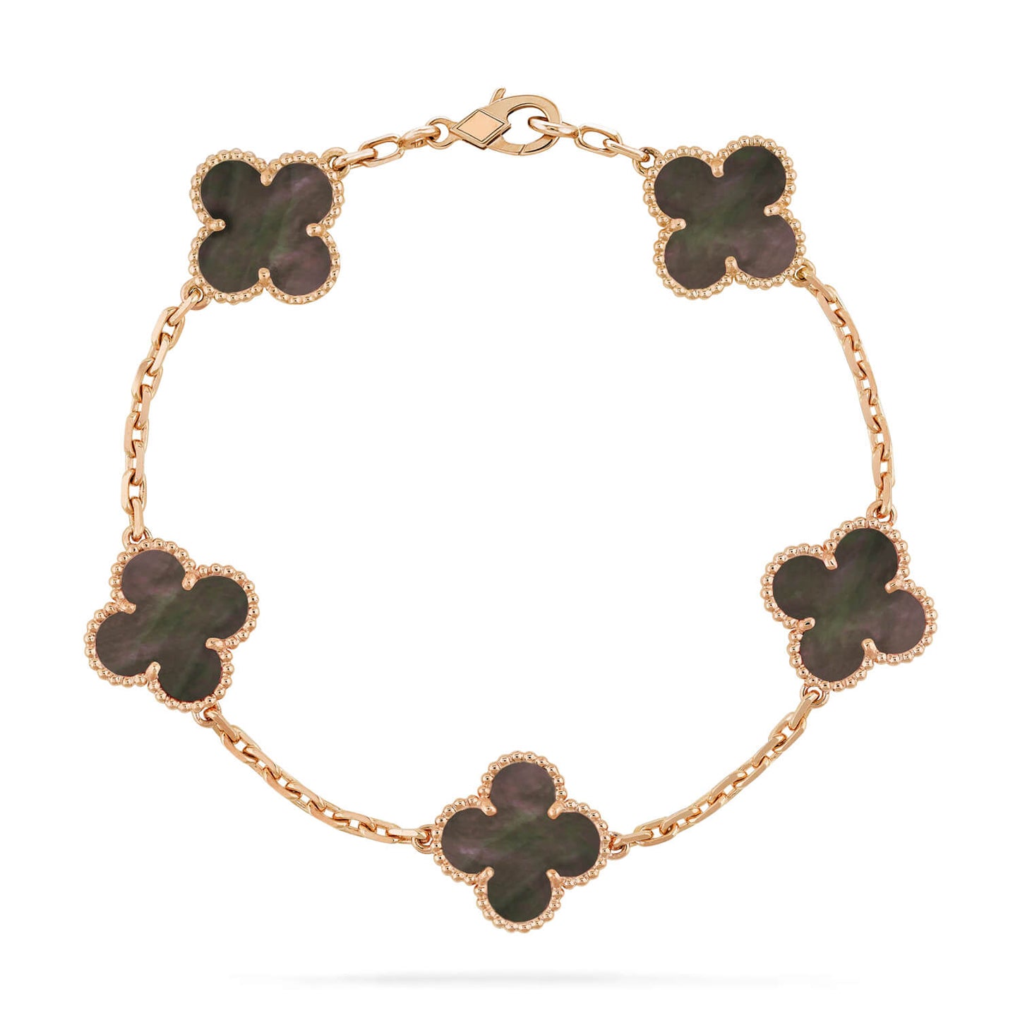 [Love Lucky]CLOVER 5 MOTIV GRAU MOP ARMBAND