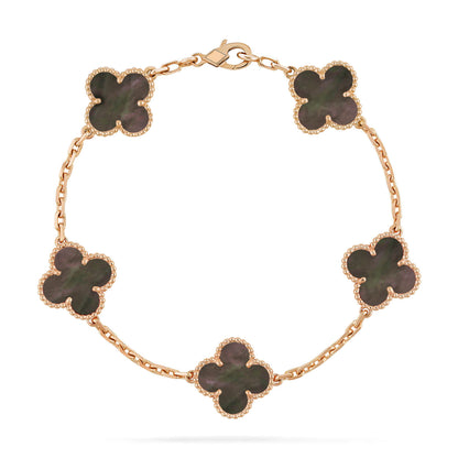 [Love Lucky]CLOVER 5 MOTIV GRAU MOP ARMBAND