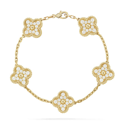[Love Lucky]CLOVER 5 MOTIVE VOLLDIAMANTARMBAND