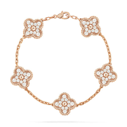 [Love Lucky]CLOVER 5 MOTIVE VOLLDIAMANTARMBAND