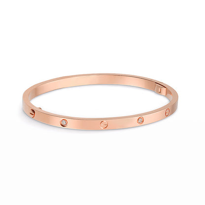 [Love Lucky] LIEBESARMBAND 3,65 MM 6 DIAMANTEN