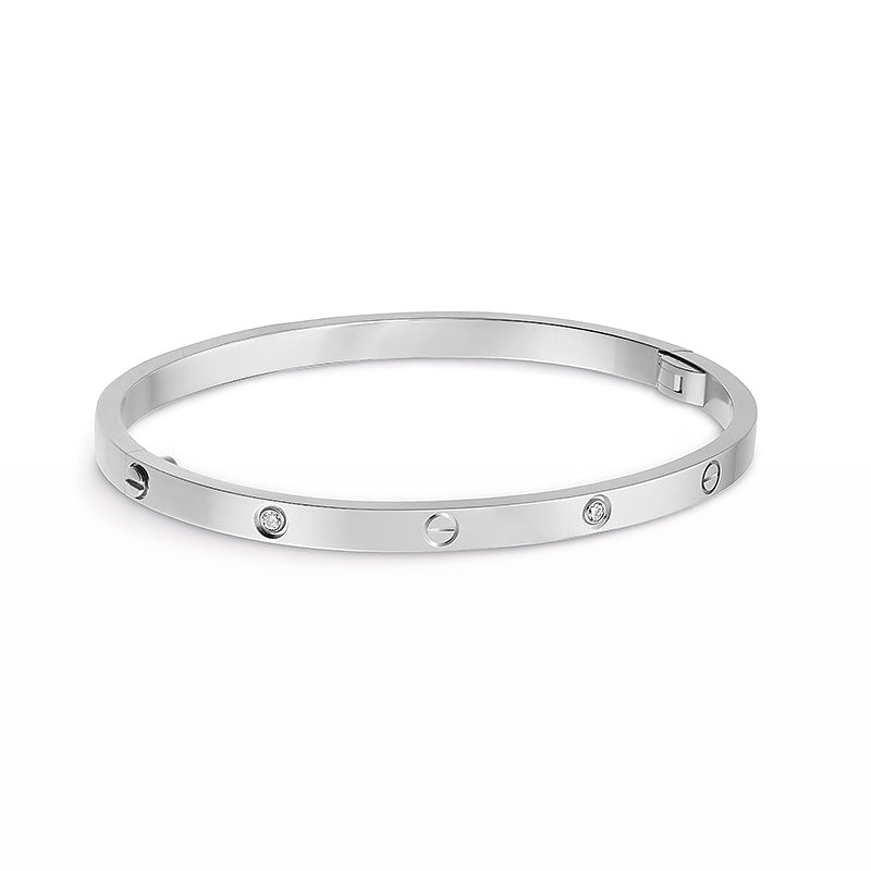 [Love Lucky] LIEBESARMBAND 3,65 MM 6 DIAMANTEN